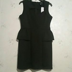 Black peplum dress